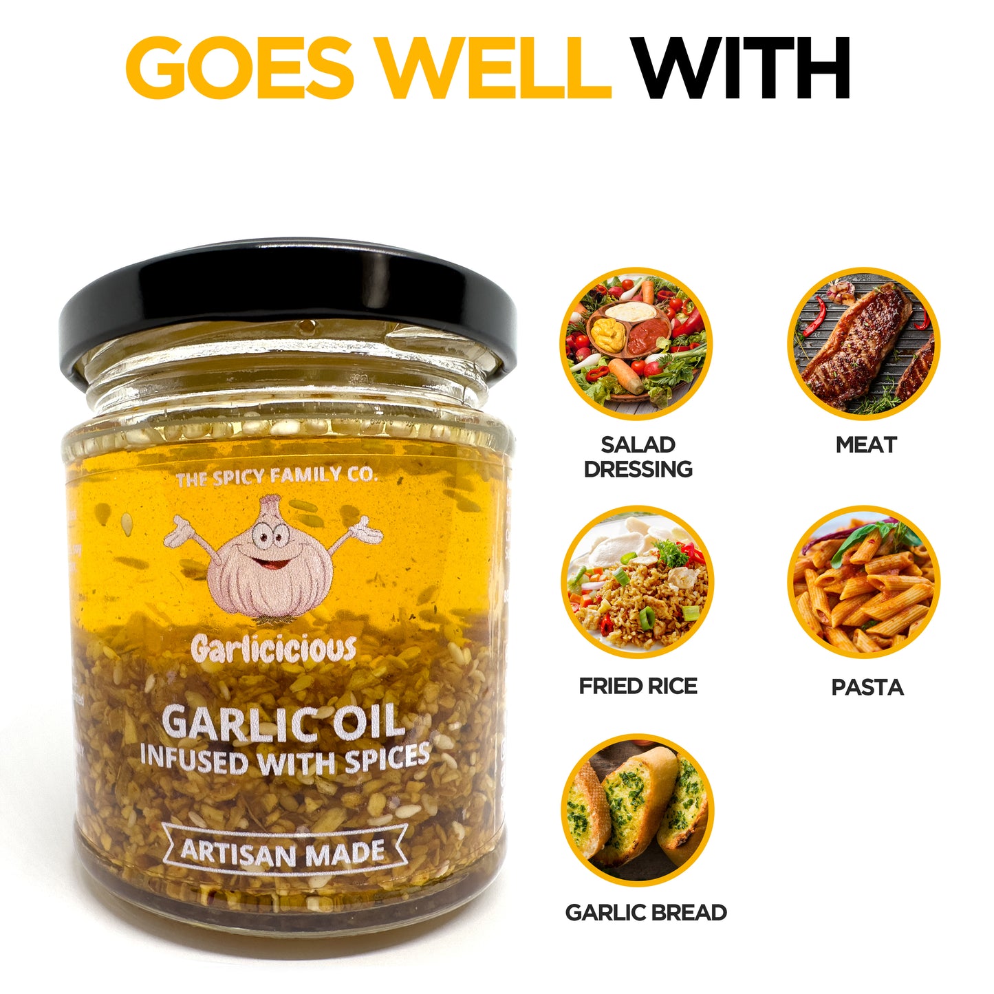 Garlic Spice Fusion: Aromatic Garlic Oil Infused with Exquisite Spices